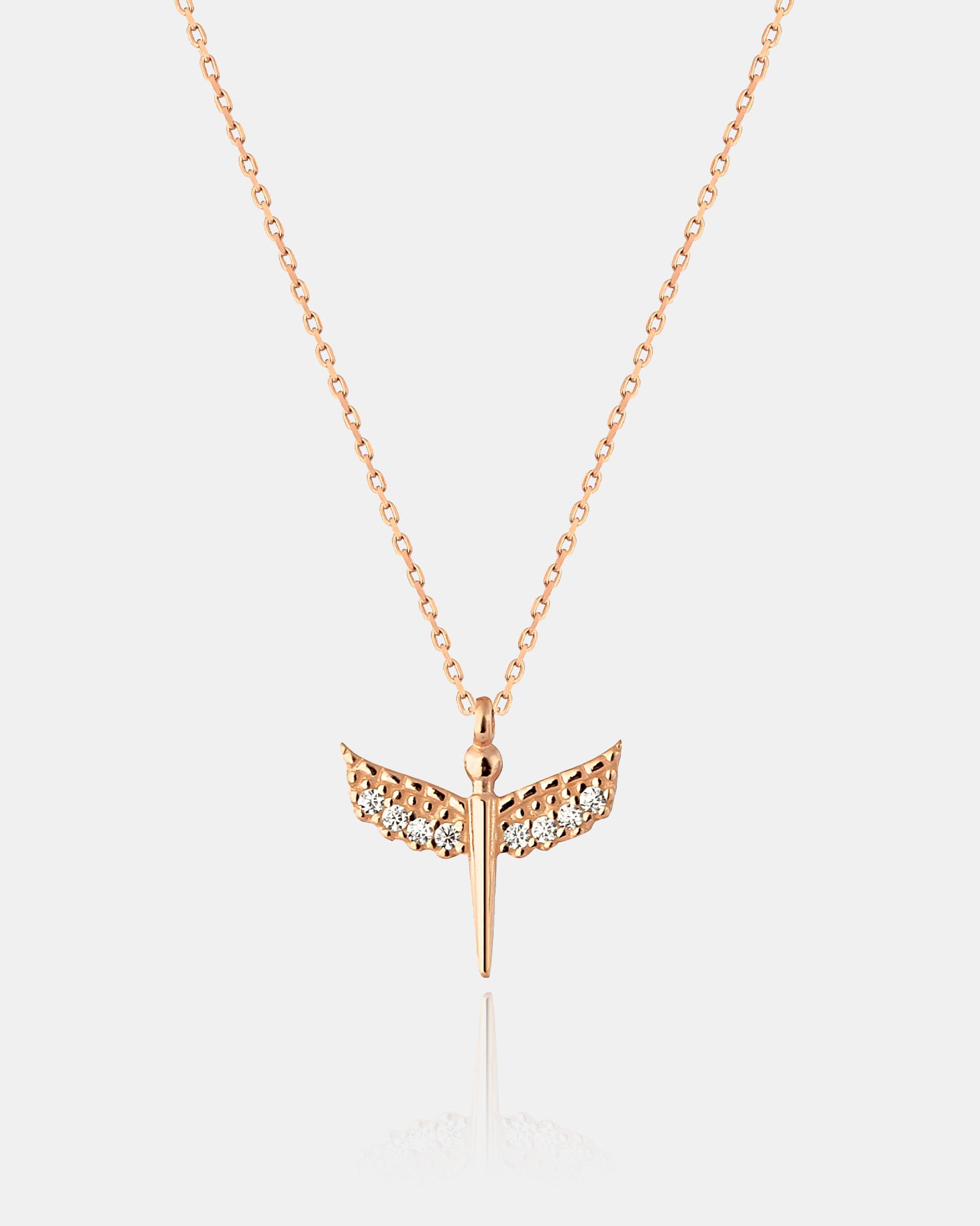 Sterling Silver Guardian Angel Necklace For Women | St. Michael Angel Necklace | Wing Pendant Bridesmaid Necklace | Celebrate Pride Month