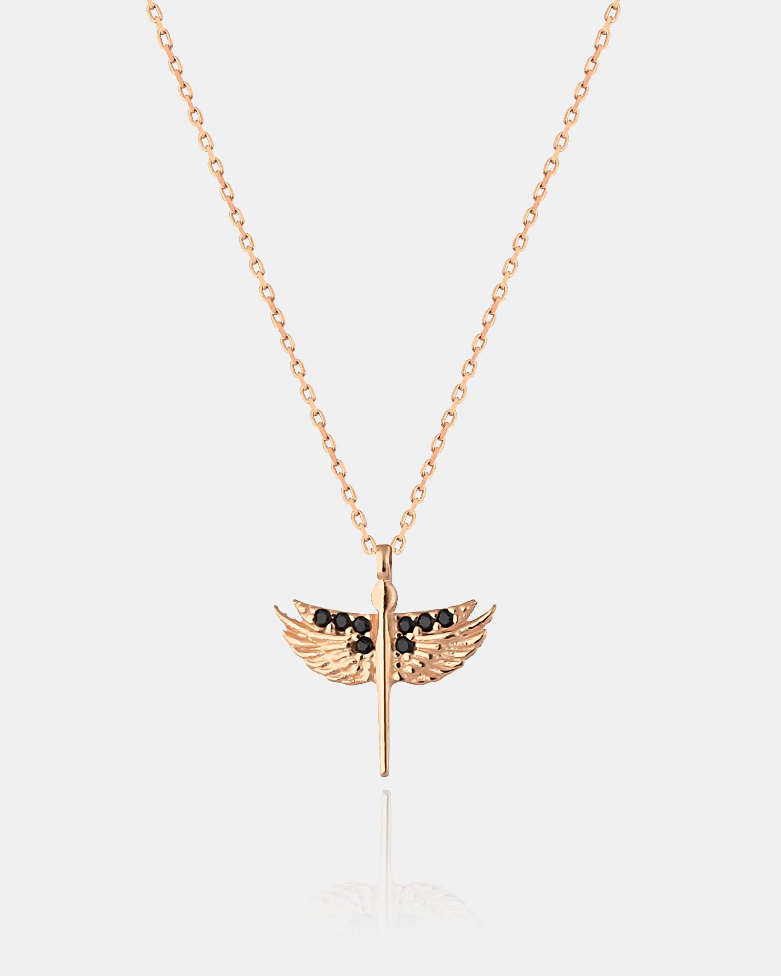 Sterling Silver Guardian Angel Necklace For Women | St. Michael Angel Necklace | Wing Pendant Bridesmaid Necklace | Celebrate Pride Month