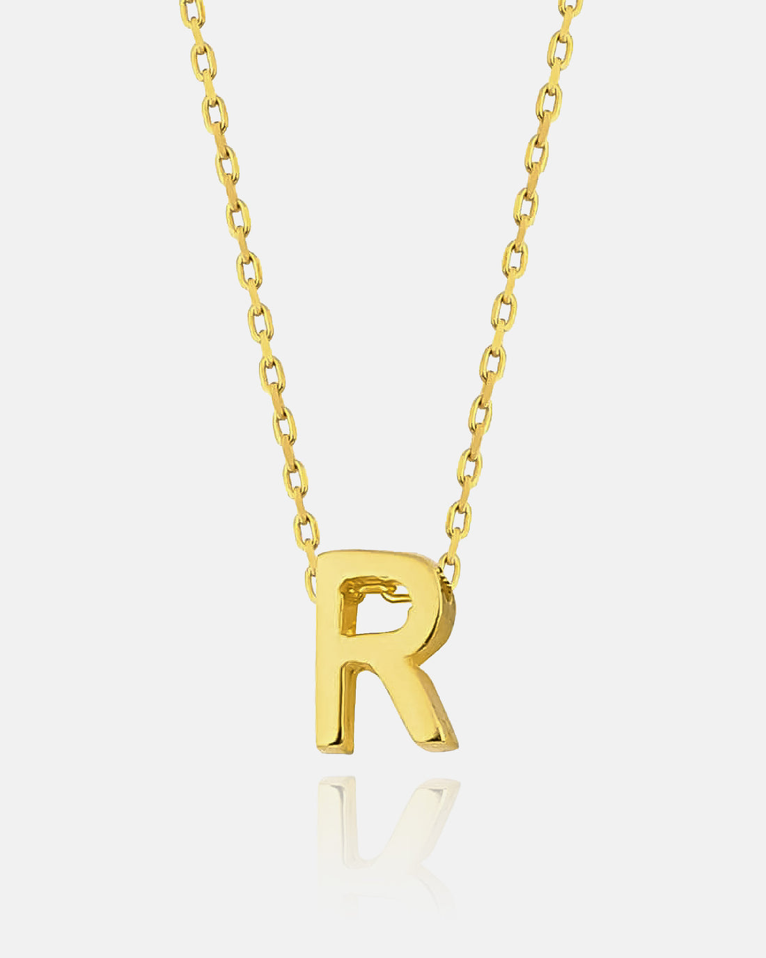Personalized Initial Necklace, Customized Letter Necklace, Gold Color Sterling Silver Initial, Handmade Jewelry, Personalized Gift
