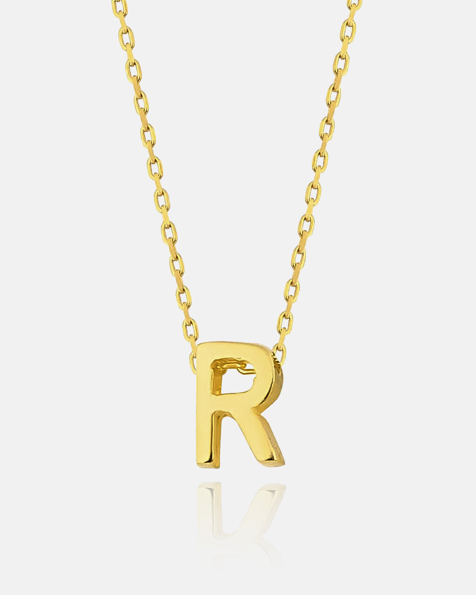 Personalized Initial Necklace, Customized Letter Necklace, Gold Color Sterling Silver Initial, Handmade Jewelry, Personalized Gift