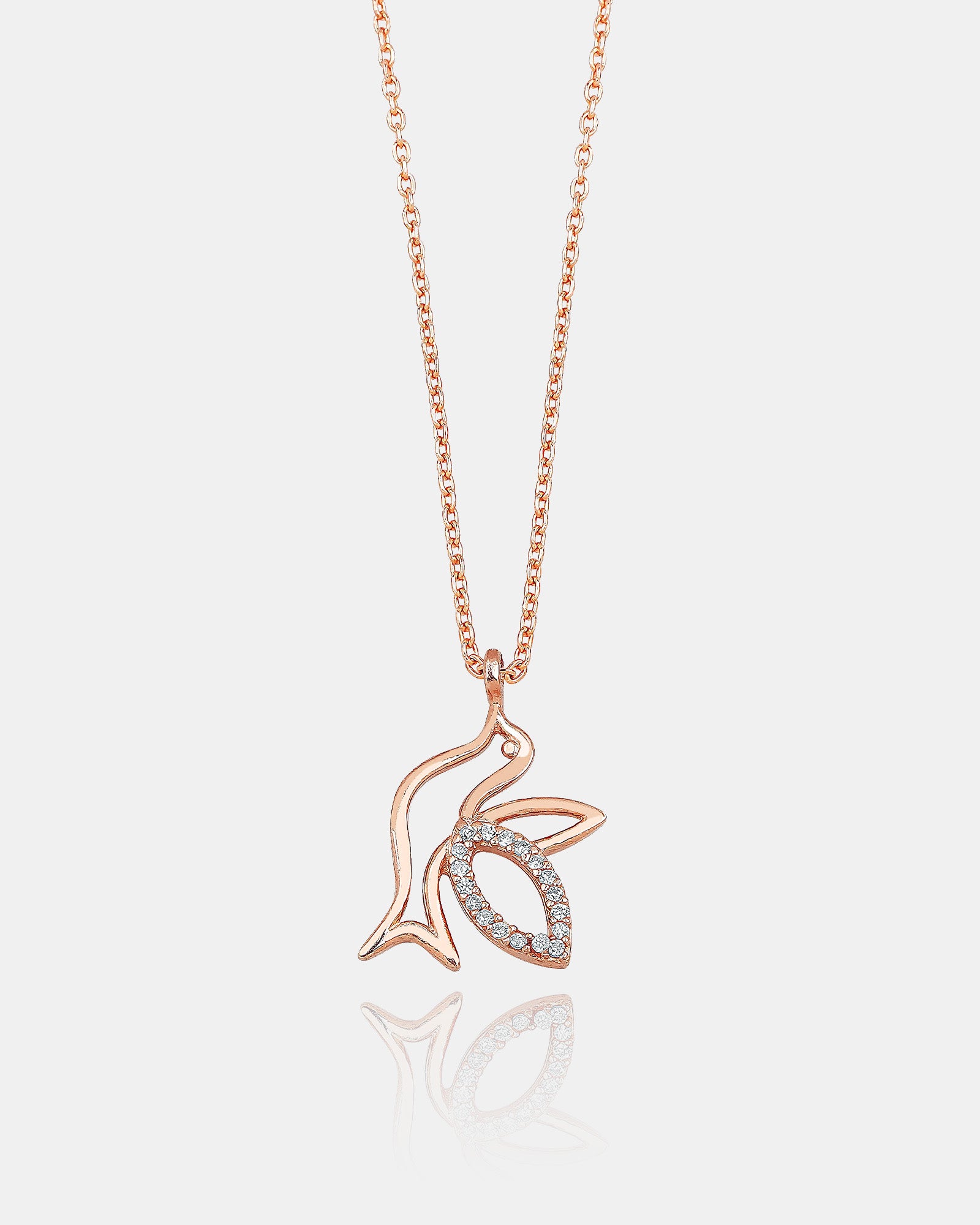 Sideway Bird Necklace | Bird Pendant Sterling Silver Necklace | Flying Bird Necklace | Nature Inspired Jewellery | Dainty Silver Necklace