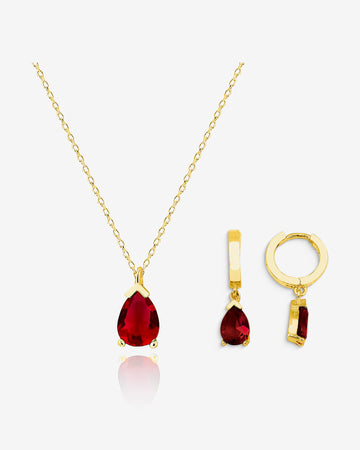 Birthstone Jewelry Set Gold