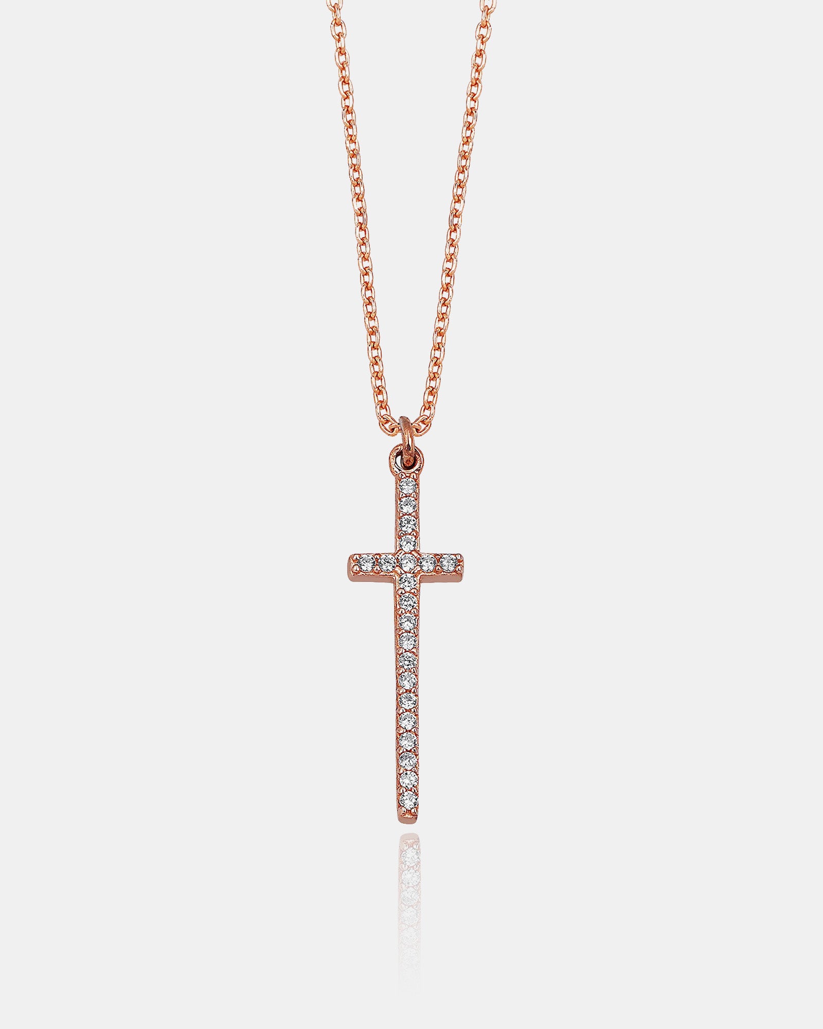 Sterling Silver Cross Necklace - Tiny Cross Pendant, Dainty Christian Jewelry, Religious Gift, Gold / Silver / Rose Gold Minimalist Necklace