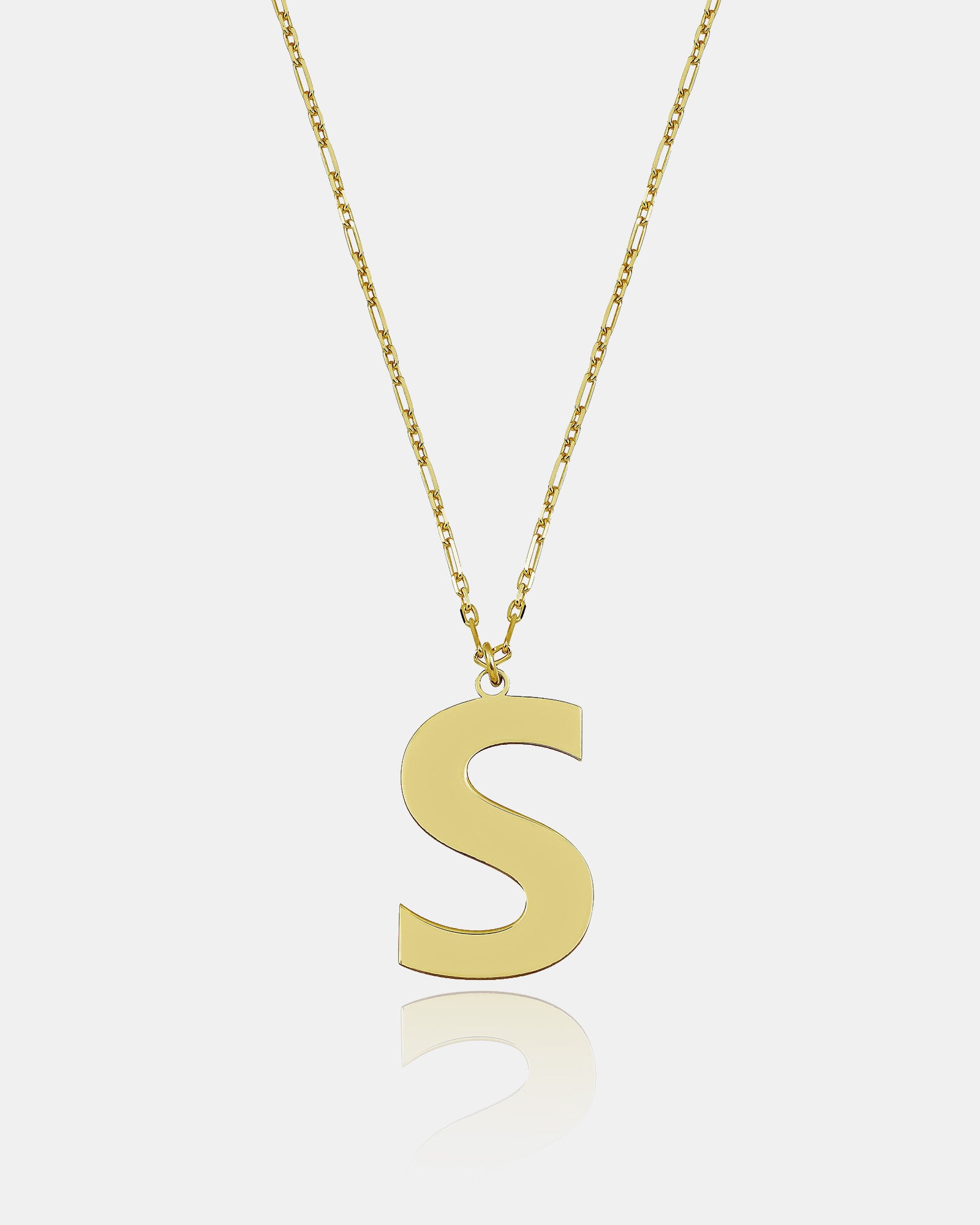Laser-cut Initial Necklace – Personalized Letter Pendant, Maxi Or Midi