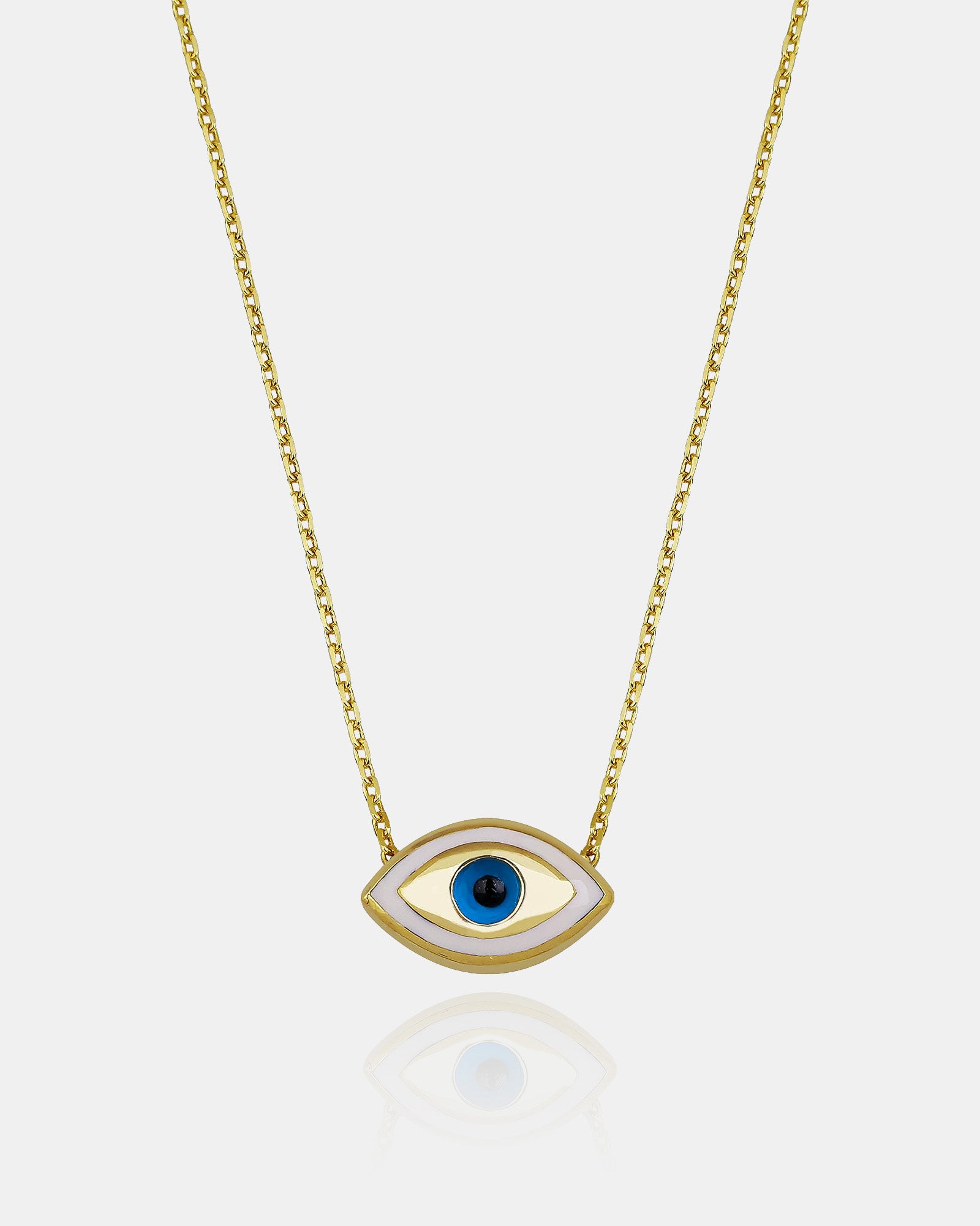 Marquise Evil Eye Protection Necklace , Evil Eye Charm Necklace For Good Luck , Symbol Of Protection , Gold And Silver Chain Options