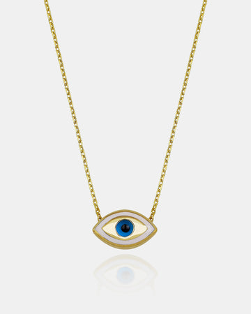 Marquise Evil Eye Protection Necklace , Evil Eye Charm Necklace For Good Luck , Symbol Of Protection , Gold And Silver Chain Options
