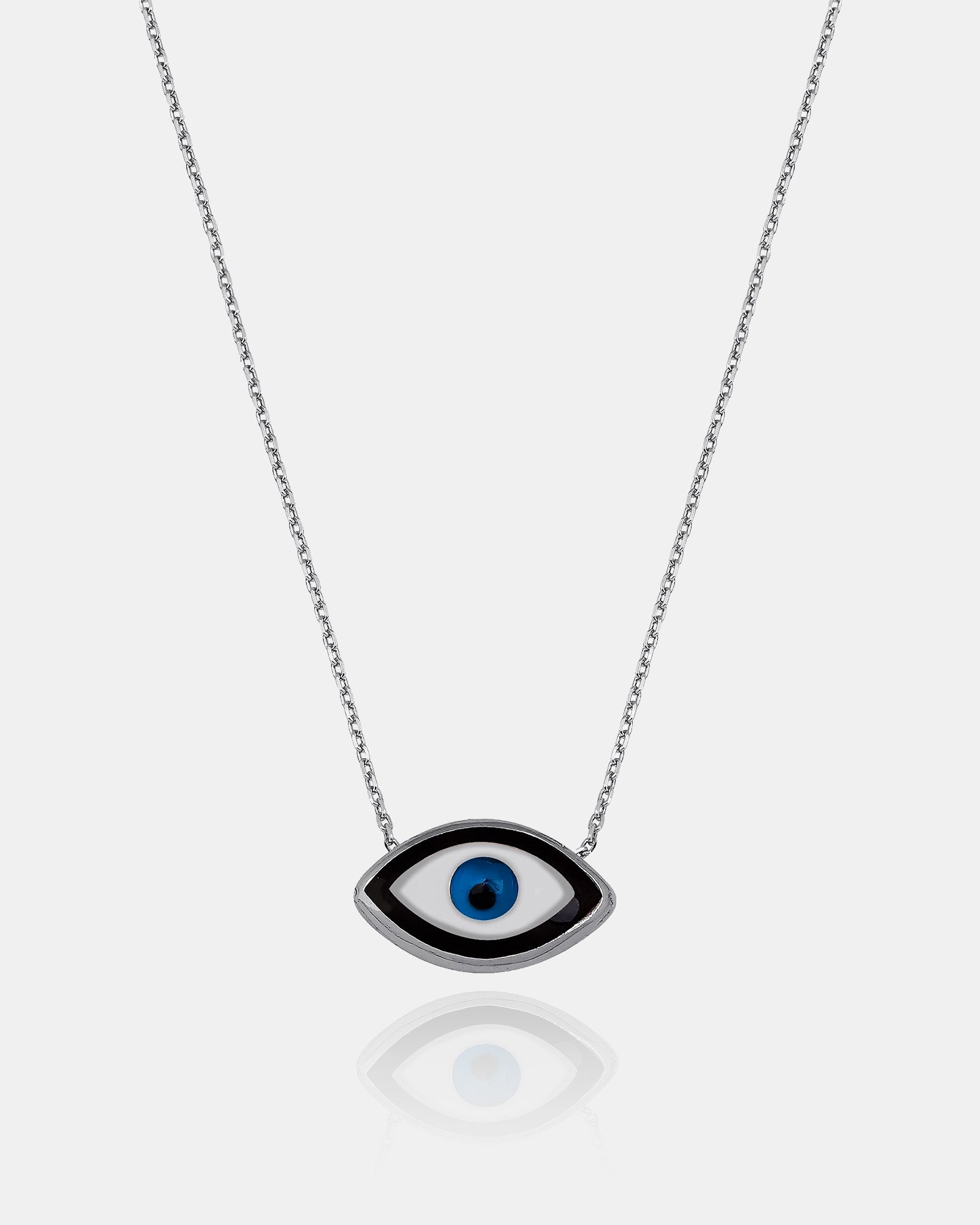 Marquise Evil Eye Protection Necklace , Evil Eye Charm Necklace For Good Luck , Symbol Of Protection , Gold And Silver Chain Options