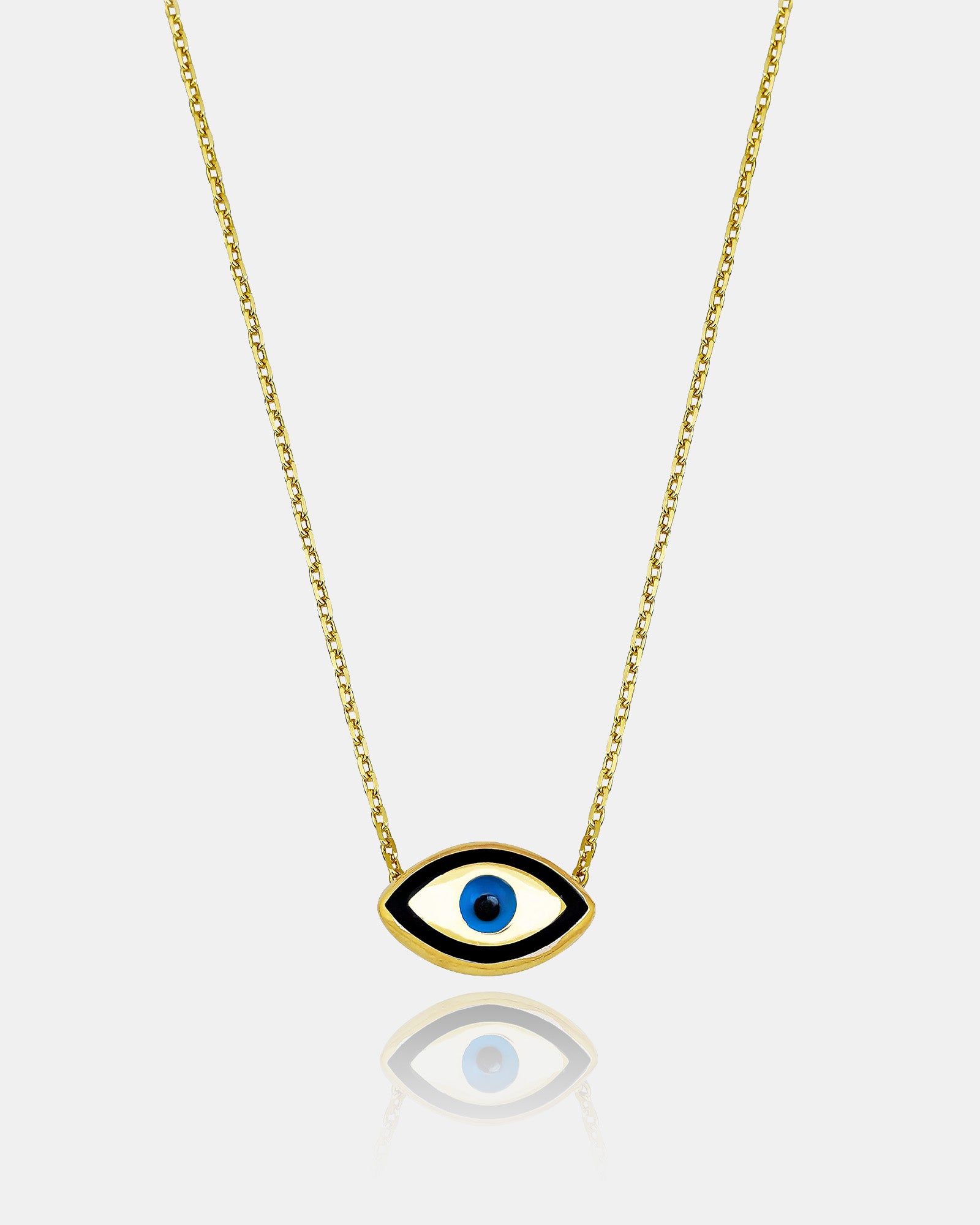 Marquise Evil Eye Protection Necklace , Evil Eye Charm Necklace For Good Luck , Symbol Of Protection , Gold And Silver Chain Options
