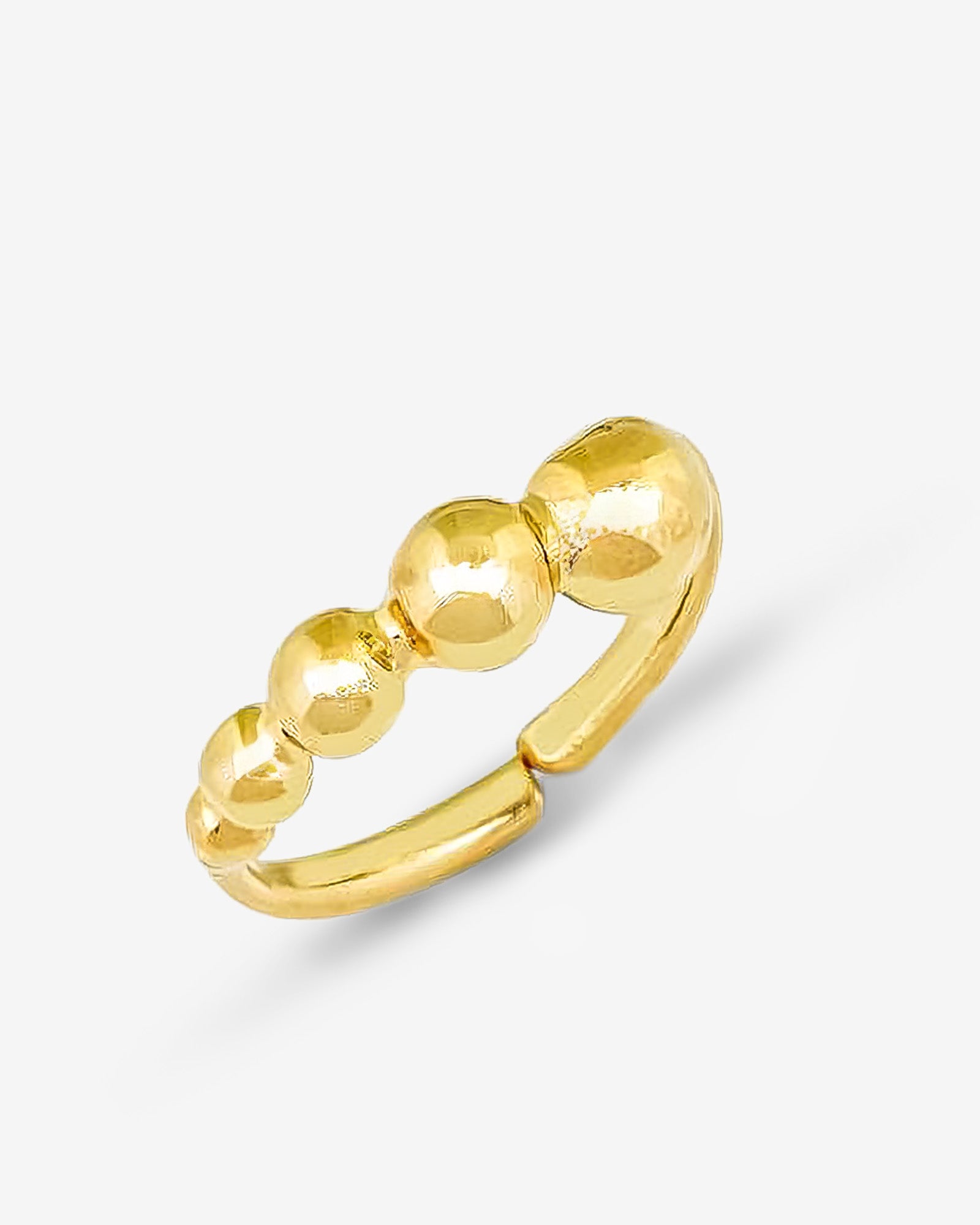 Sculptural Bead Cluster Jewelry Set , Bold Curved Earrings With Matching Ring , Elegant Bubble Jewelry Set , Unique Ring And Earring Design