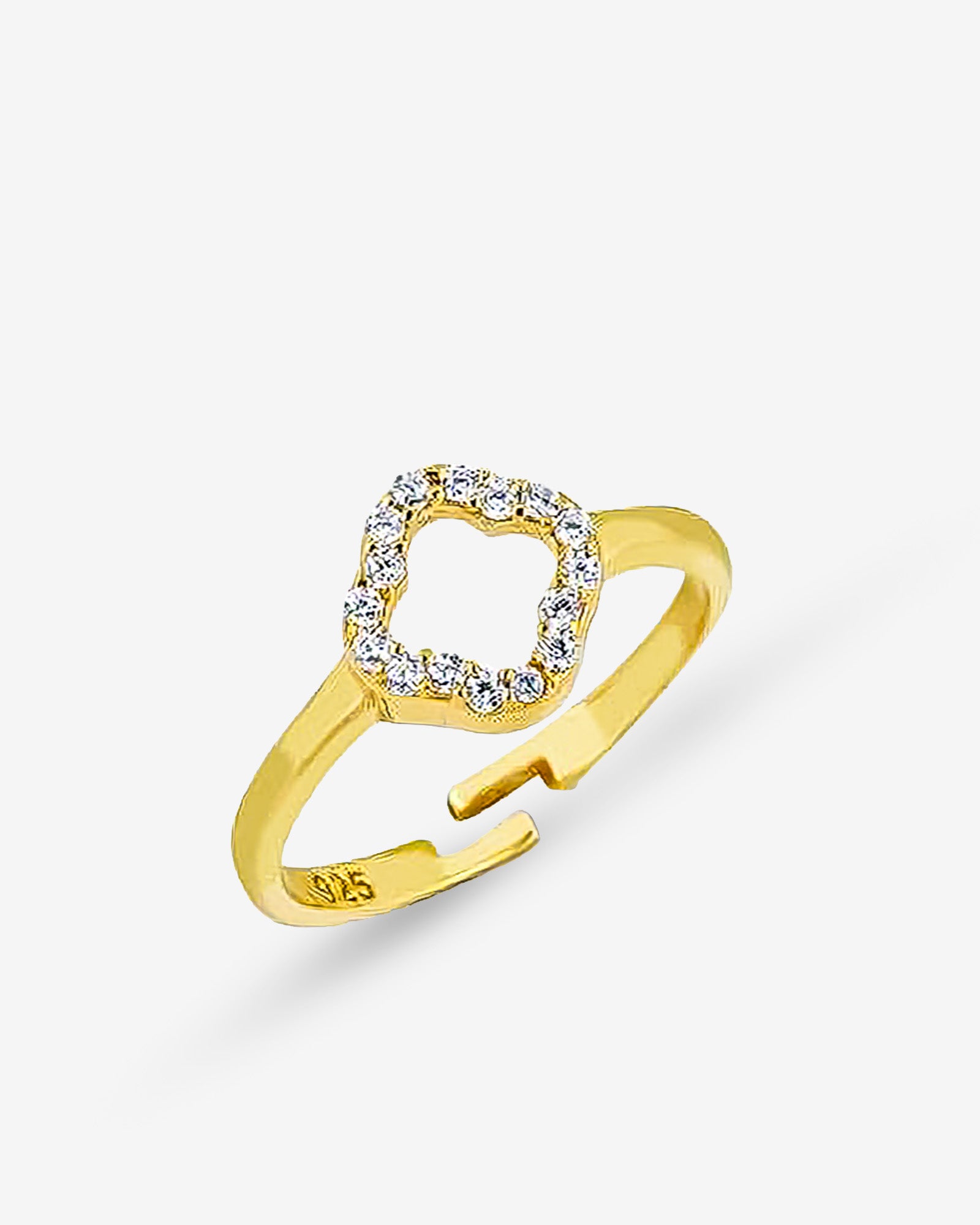 Elegant Four Leaf Clover Jewelry Set , Dainty Necklace And Ring For Good Luck , Symbol Of Luck & Love , Sparkling Good Luck Charm