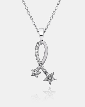 Celestial Star Pendant Sterling Silver Necklace | Delicate Star Necklace For Women | Silver Star Sign Pendant Necklace | ,