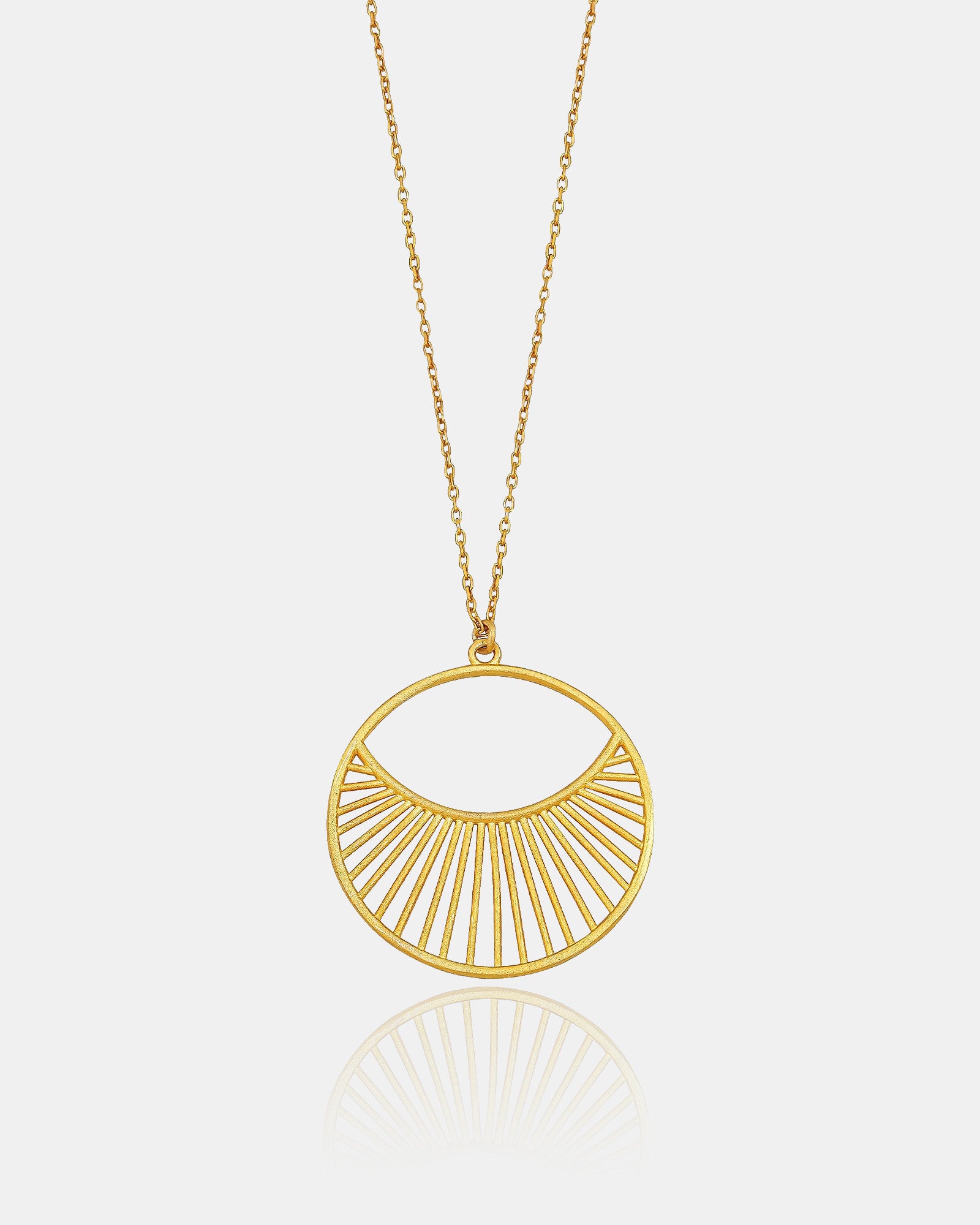 Antique Gold Plated Daylight Necklace - 925 Sterling Silver Jewelry - Womens Jewelry - Sunrise Necklace -