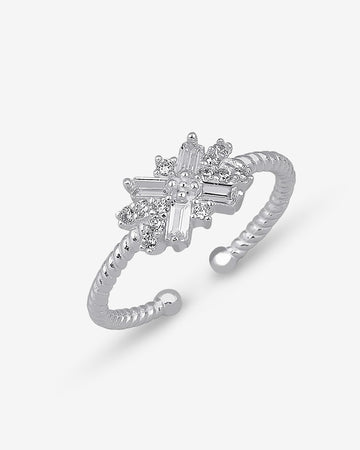 Sterling Silver Sparkle Ring, Handmade Sparkling Silver Band Ring, Twinkling Brilliance: Sterling Silver Sparkle Adjustable Ring