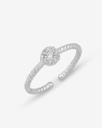 Sleek Silver Geometric Ring, Sterling Silver Handmade Jewelry, Cz Silver Spot Ring For Women, Minimalist Elegance: Polished Silver Ring