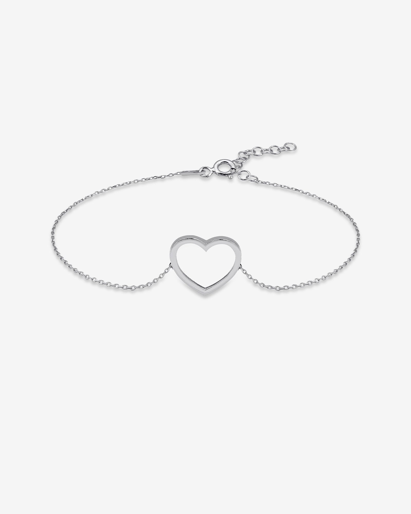 Sterling Silver Heart Bracelet - Delicate Silver Bracelet - Sterling Silver Jewelry - Handmade Jewelry -