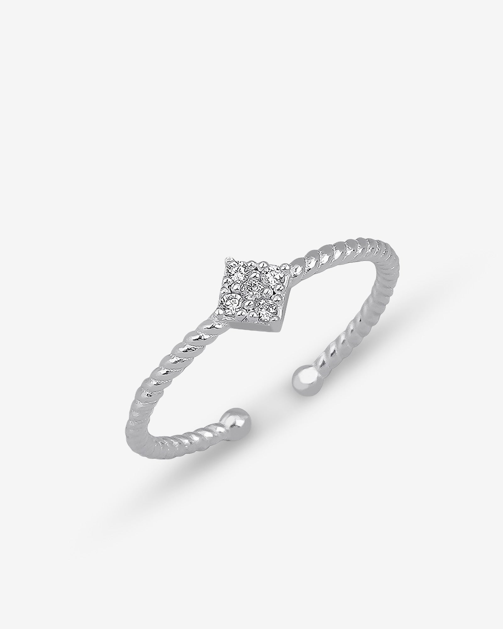 Elegance In Sterling: A Shimmering Silver Ring To Enhance Your Style, Silver Dainty Adjustable Ring, Cz Sterling Silver Minimalist Ring