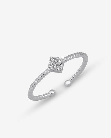 Elegance In Sterling: A Shimmering Silver Ring To Enhance Your Style, Silver Dainty Adjustable Ring, Cz Sterling Silver Minimalist Ring