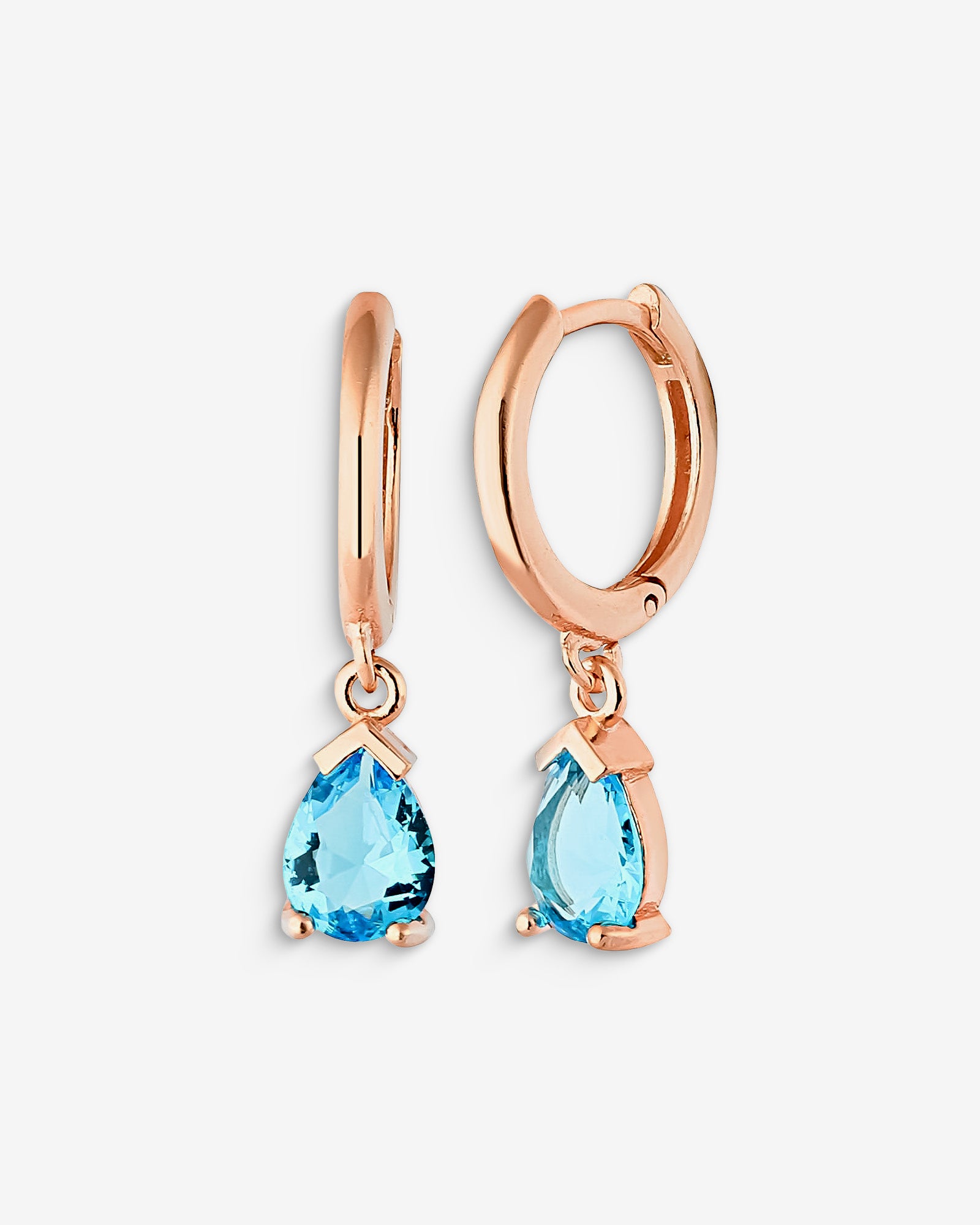 Birthstone Jewelry Set - Mothers Day Birthstone Gift - Blue Zircon Sterling Silver Necklace & Earrings - December / March Birthstone