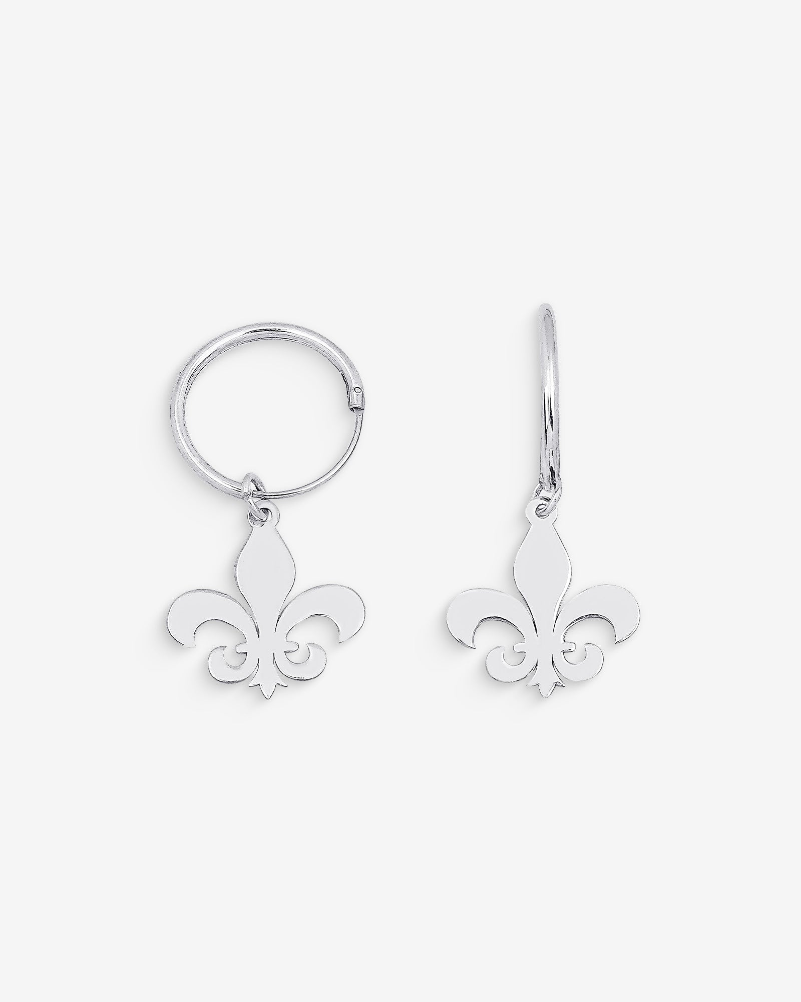 Fleur De Lis Earrings - French Style Jewelry - Sterling Silver Lily Earrings - Vintage Jewelry - Dangle Earrings - Celebrate Pride Month