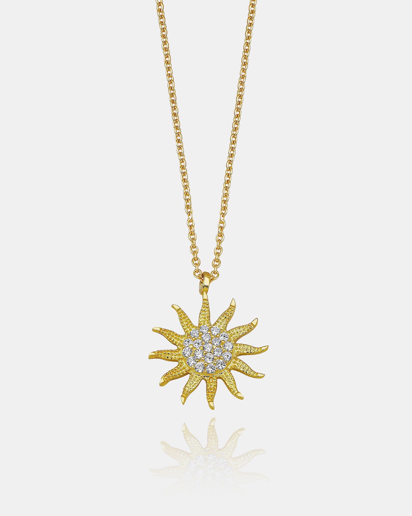 Handmade Jewelry, Celestial Sun Necklace, Delicate Necklace , Gold Plated Necklace, Sun Pendant, Handmade Silver Necklace,