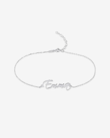 Personalized Name Bracelet - 925 Sterling Silver Bracelet - Customized Silver Bracelet - Emma Bracelet Monogram Bracelet -
