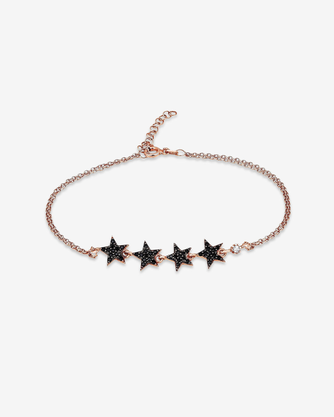 Star Chain Bracelet - Zircon Gemstones Celestial Bracelet - Rose Gold Plated Jewelry - Sterling Silver Jewelry For Women