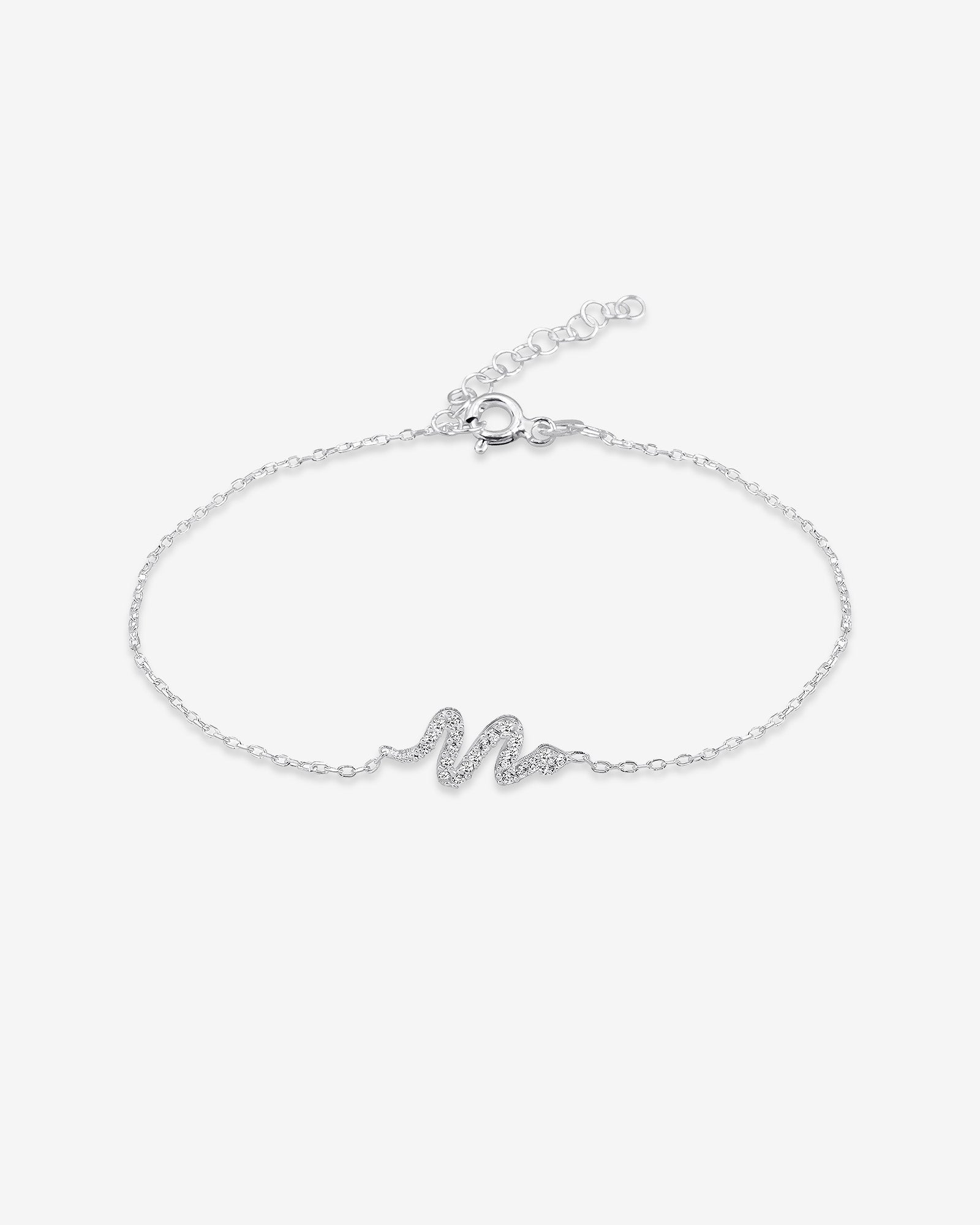 Glamorous Rhinestone Snake Bracelet - High Street Serpentine Snake Bracelet - Mixed Color Snake - Sterling Silver Everyday Jewelry For Women