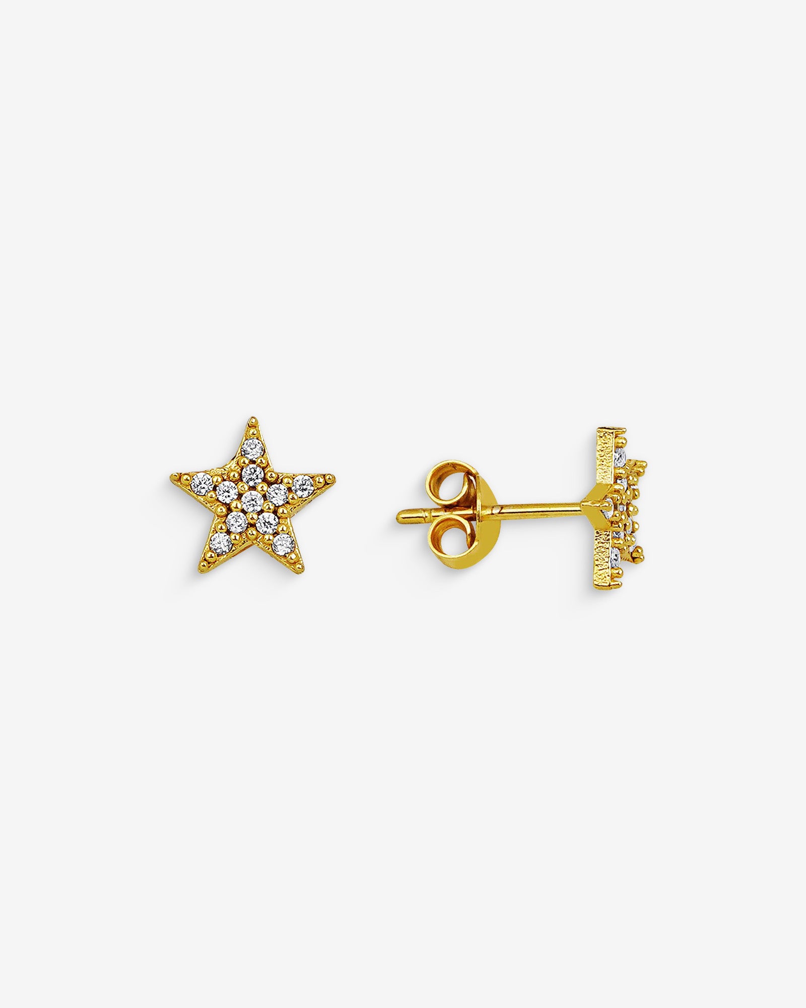 Sparkling Star Earrings - Minimalist Star Earrings With Zirconia Gemstones - Silver/gold Earrings - 925 Sterling Silver Jewelry