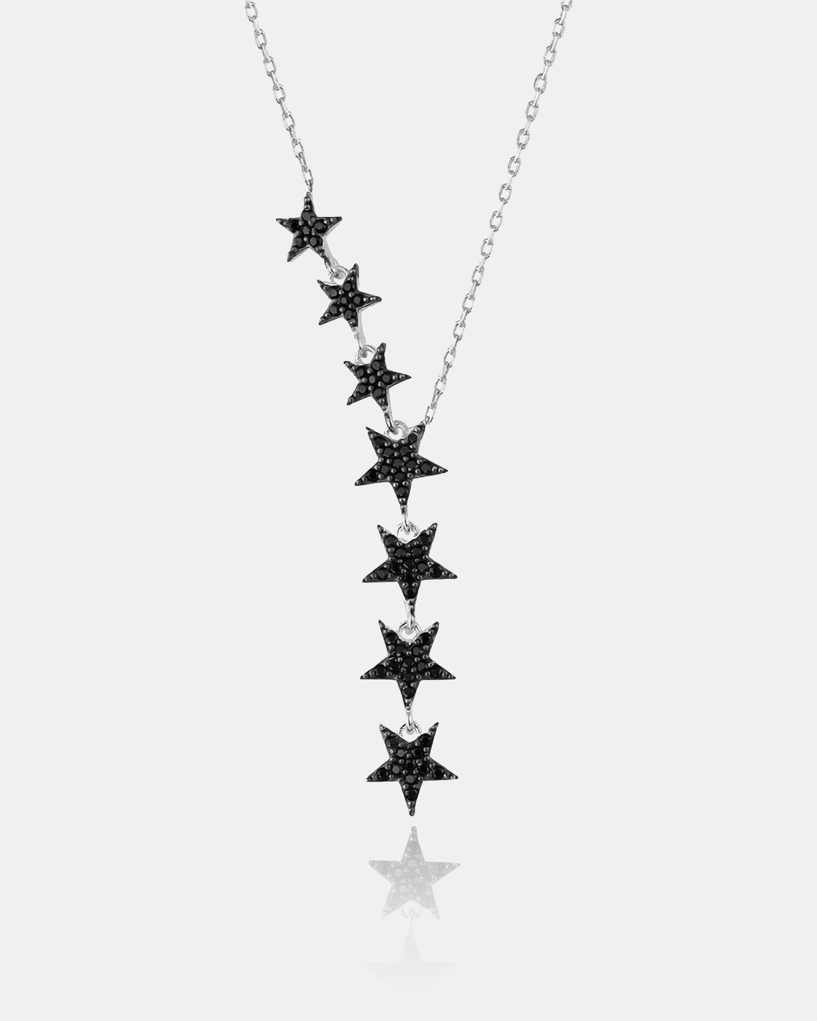 Gold Color Star Lariat Necklace - Asymmetric Y Shape Drop Star Pendant - Silver / Gold / Rose Gold Chain Options -