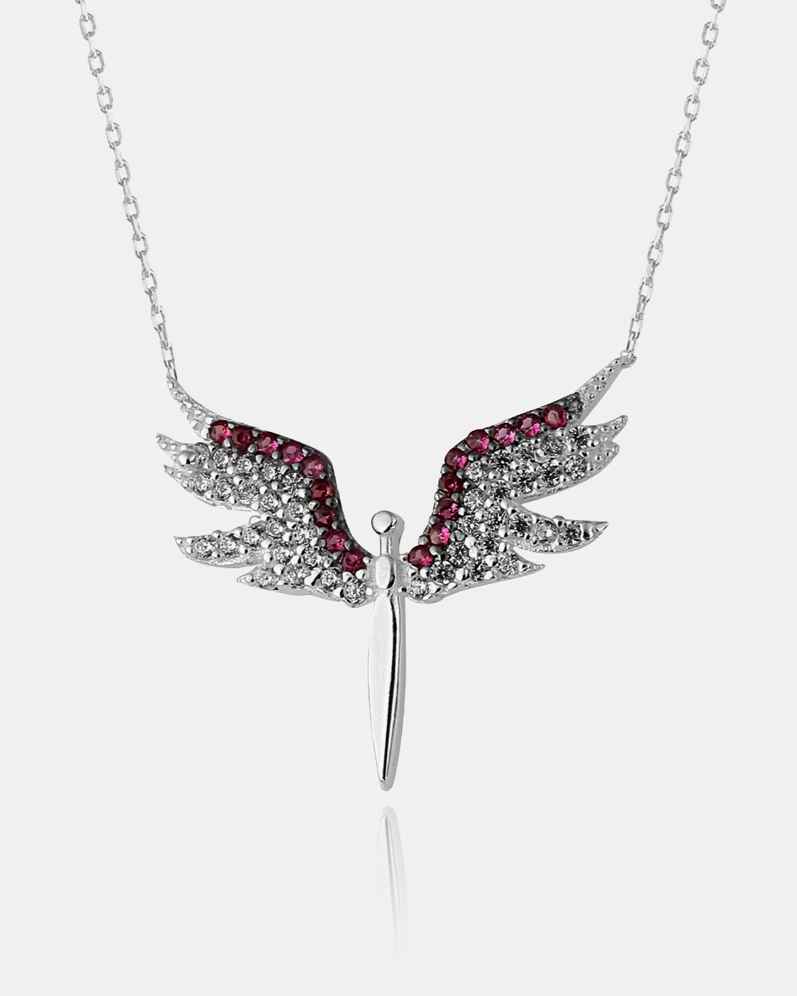 Protective Guardian Angel Charm , Sterling Silver Angel Wings Necklace, Spiritual Women's Jewelry , Archangel Michael Necklace , Dainty Gift