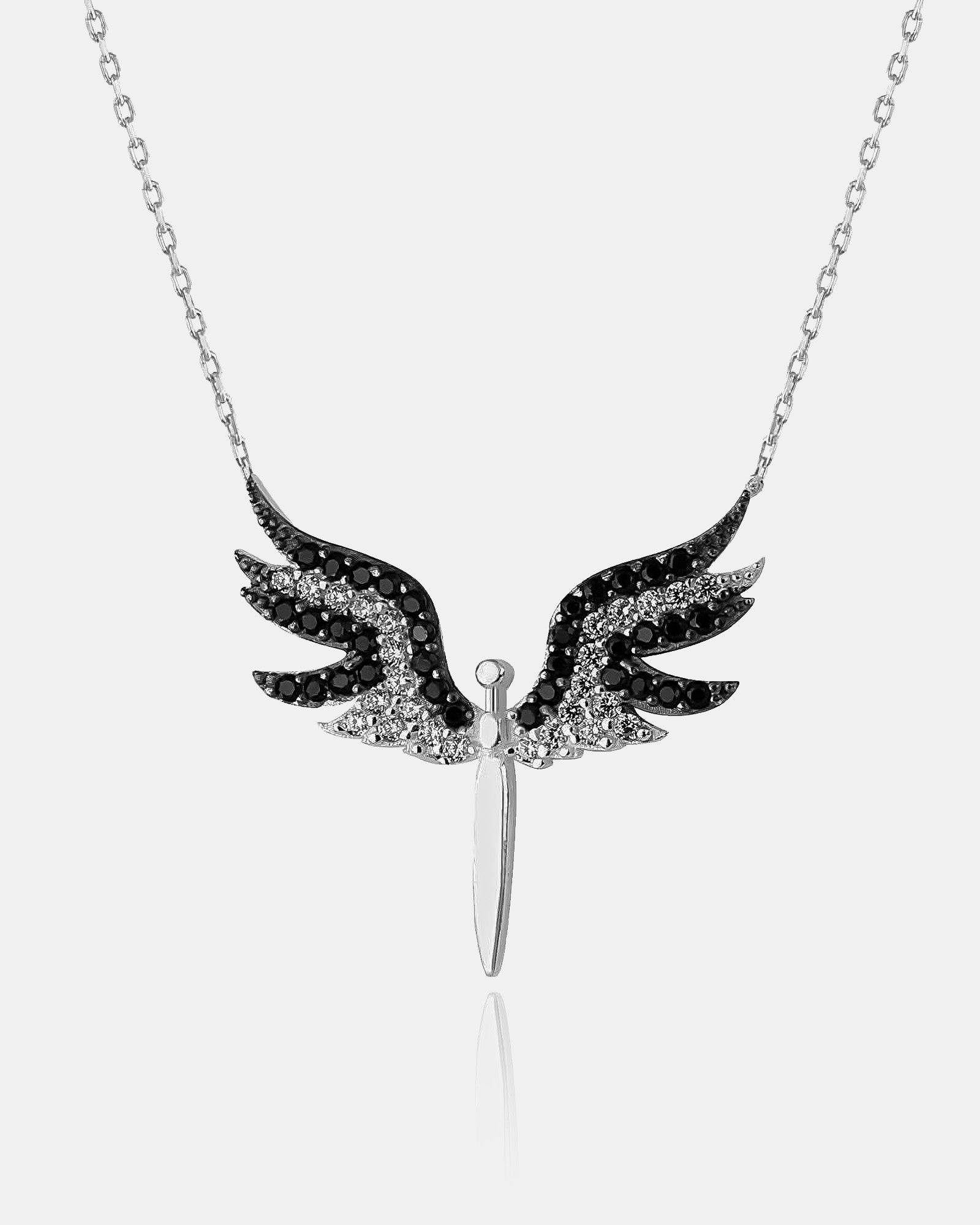 Protective Guardian Angel Charm , Sterling Silver Angel Wings Necklace, Spiritual Women's Jewelry , Archangel Michael Necklace , Dainty Gift