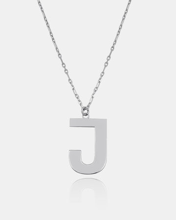 Laser-cut Initial Necklace – Personalized Letter Pendant, Maxi Or Midi