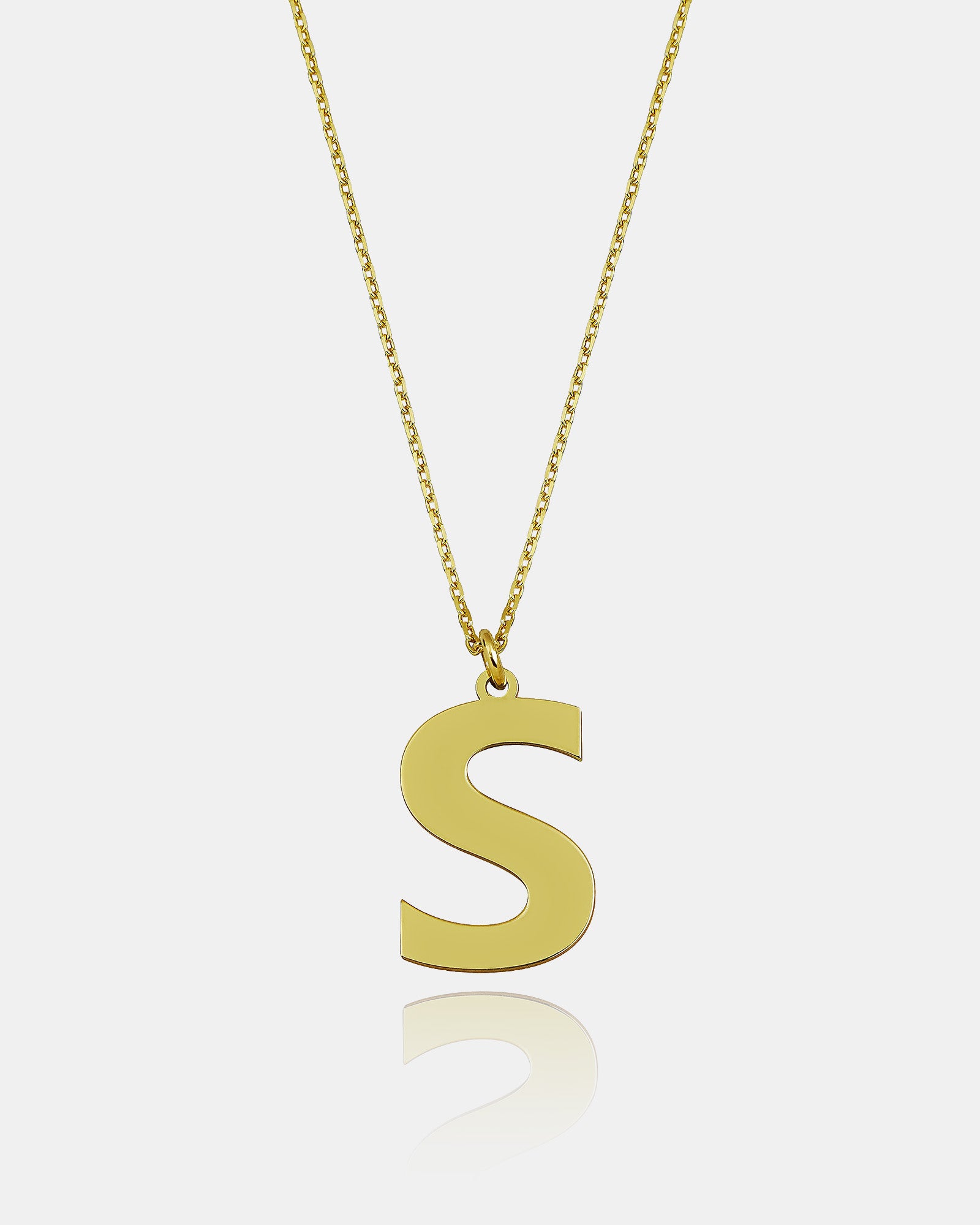 Laser-cut Initial Necklace – Personalized Letter Pendant, Maxi Or Midi