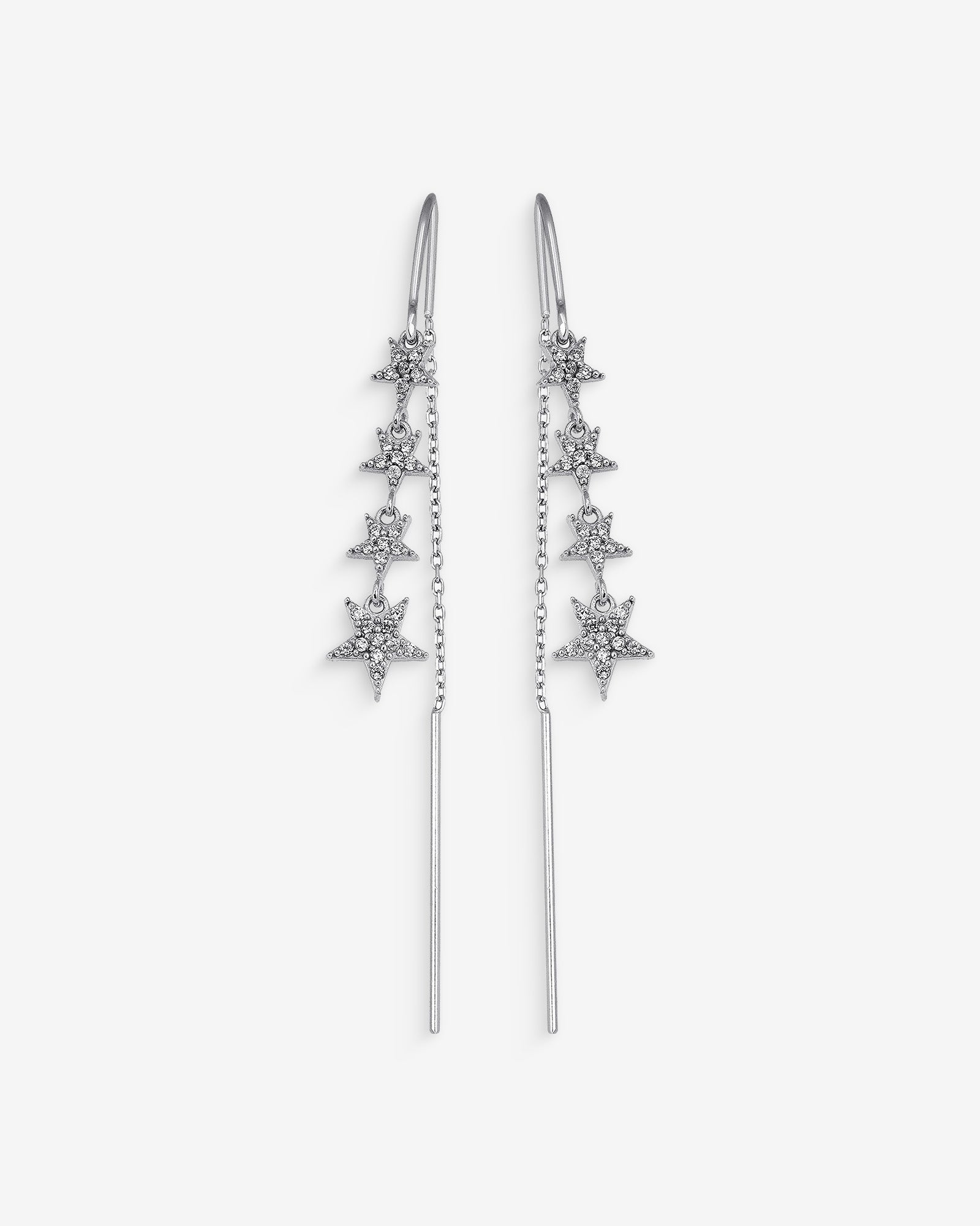 Star Lariat Dangle Earrings - Dangling Star Chain Earrings - Minimalist Star Drop Earrings - Celestial Tassel Earrings - Dainty Gift
