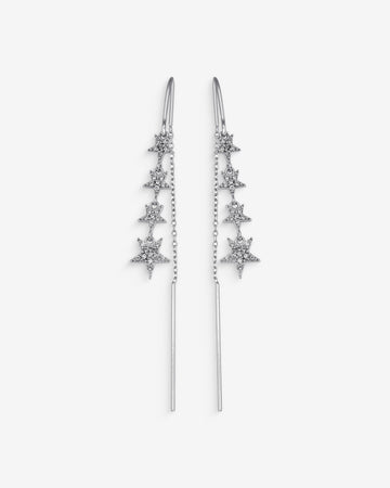 Star Lariat Dangle Earrings - Dangling Star Chain Earrings - Minimalist Star Drop Earrings - Celestial Tassel Earrings - Dainty Gift