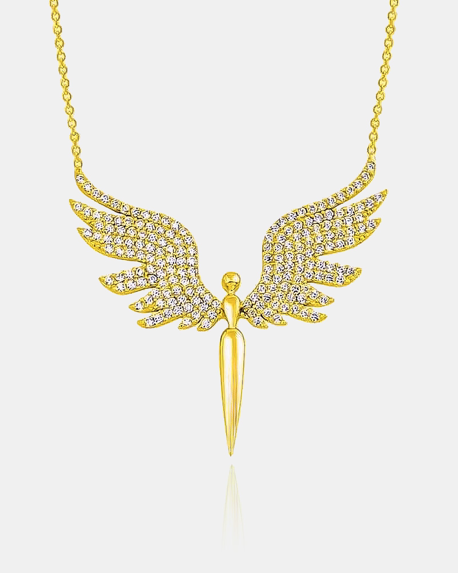 Protective Guardian Angel Charm , Sterling Silver Angel Wings Necklace, Spiritual Women's Jewelry , Archangel Michael Necklace , Dainty Gift