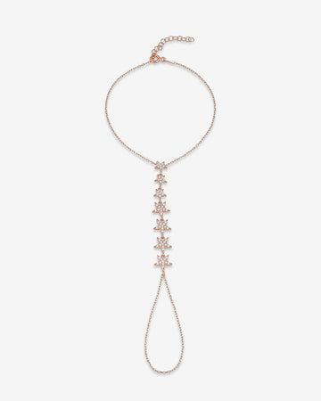 Star Sahmeran Bracelet - Star Chain Bracelet - Celestial Silver Jewery For Women - Hand / Finger Chain Bracelet