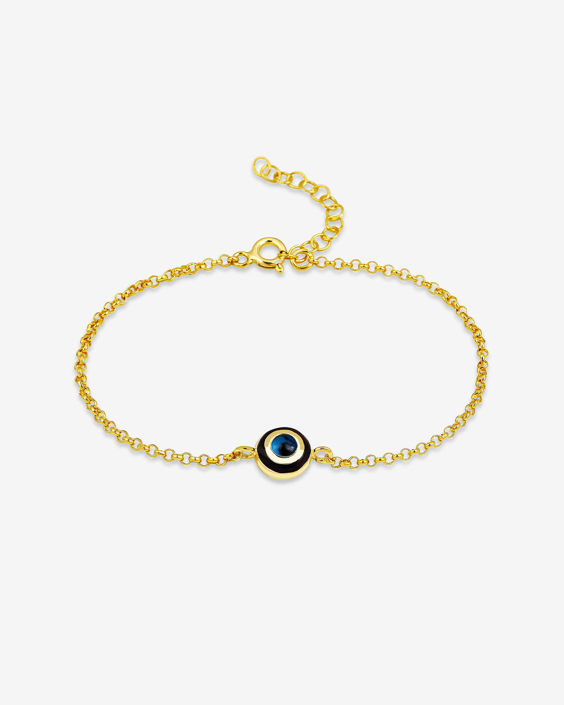 Round Evil Eye Protection Bracelet , Dainty Evil Eye Lucky Charm , Delicate Gold And Silver Chain , Stylish And Meaningful Jewelry For Women