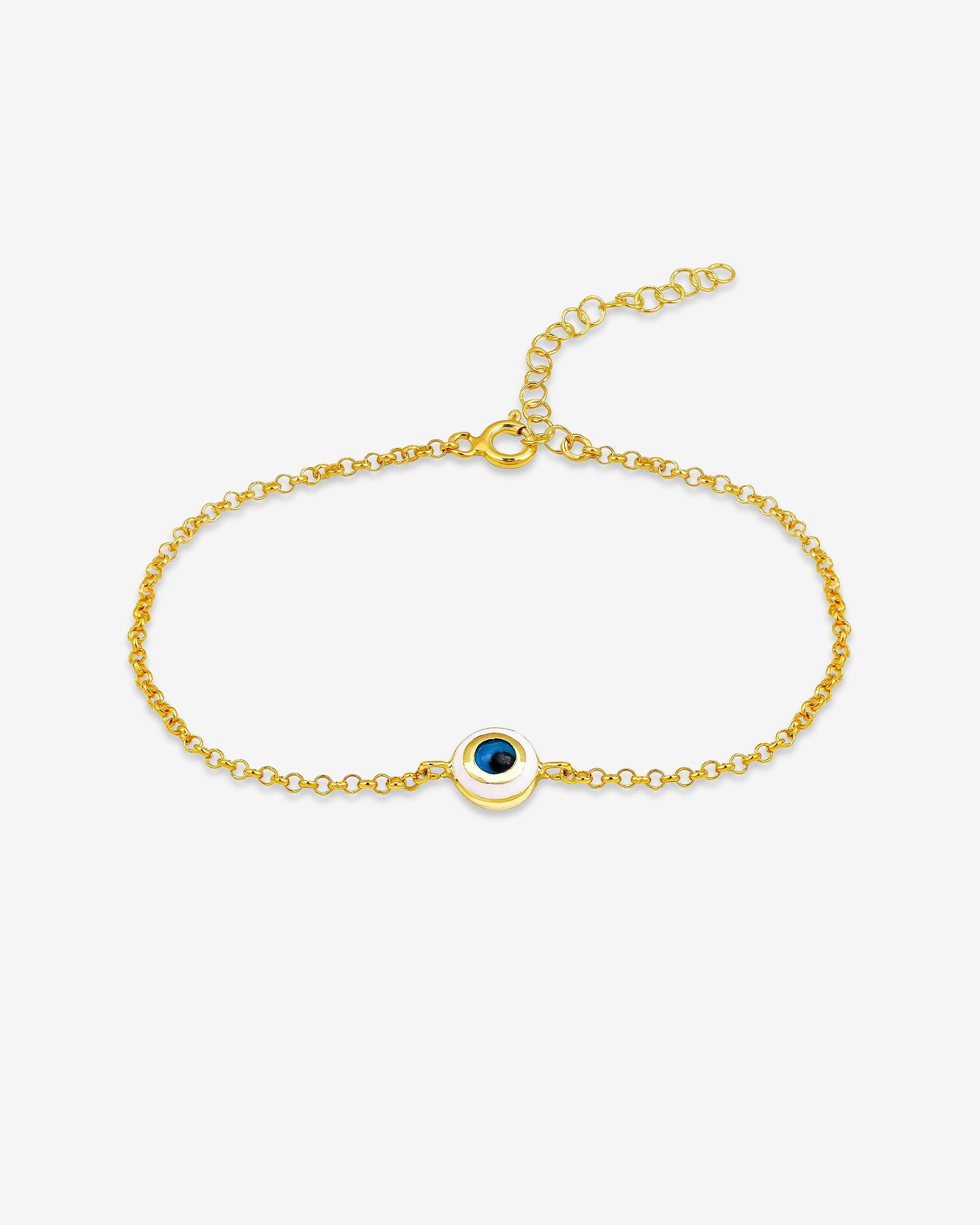 Round Evil Eye Protection Bracelet , Dainty Evil Eye Lucky Charm , Delicate Gold And Silver Chain , Stylish And Meaningful Jewelry For Women
