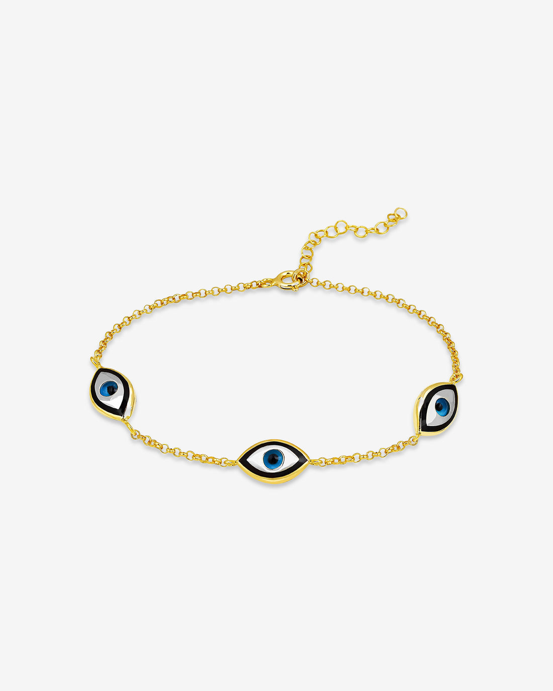 Marquise Three Evil Eye Bracelet