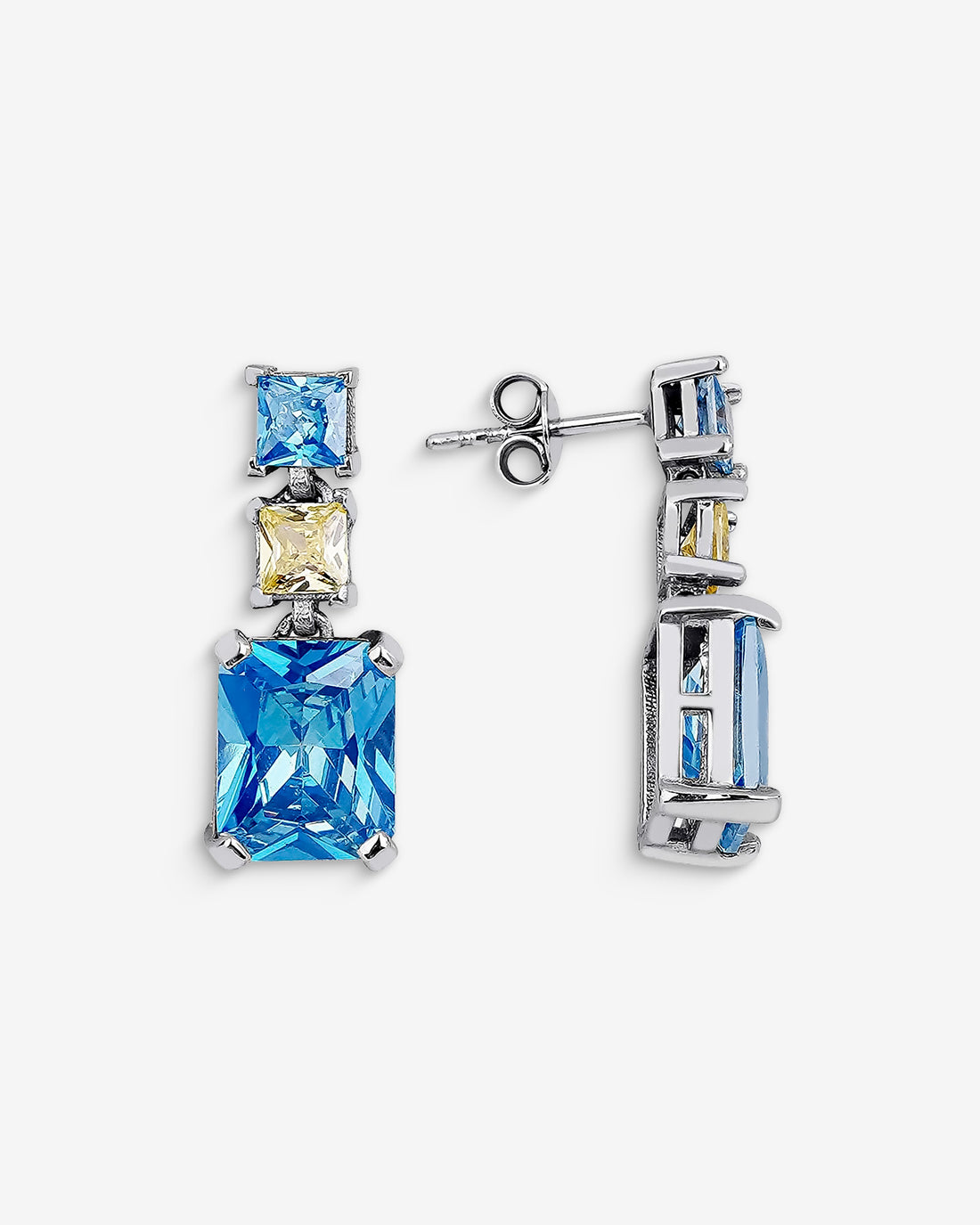 Baguette Birthstone Earrings