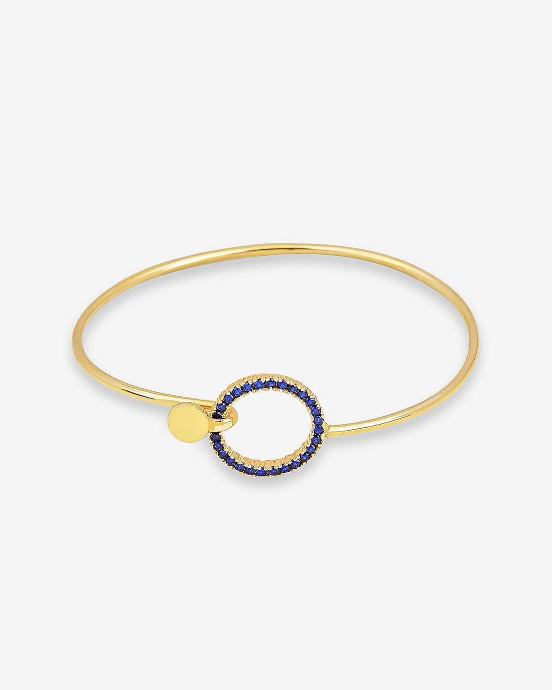 Cubic Zirconia Circle Cuff Bracelet - Silver / Gold / Rose Gold Circle Bangle - Dazzling Circle Cuff Bracelet - Fancy Bracelet