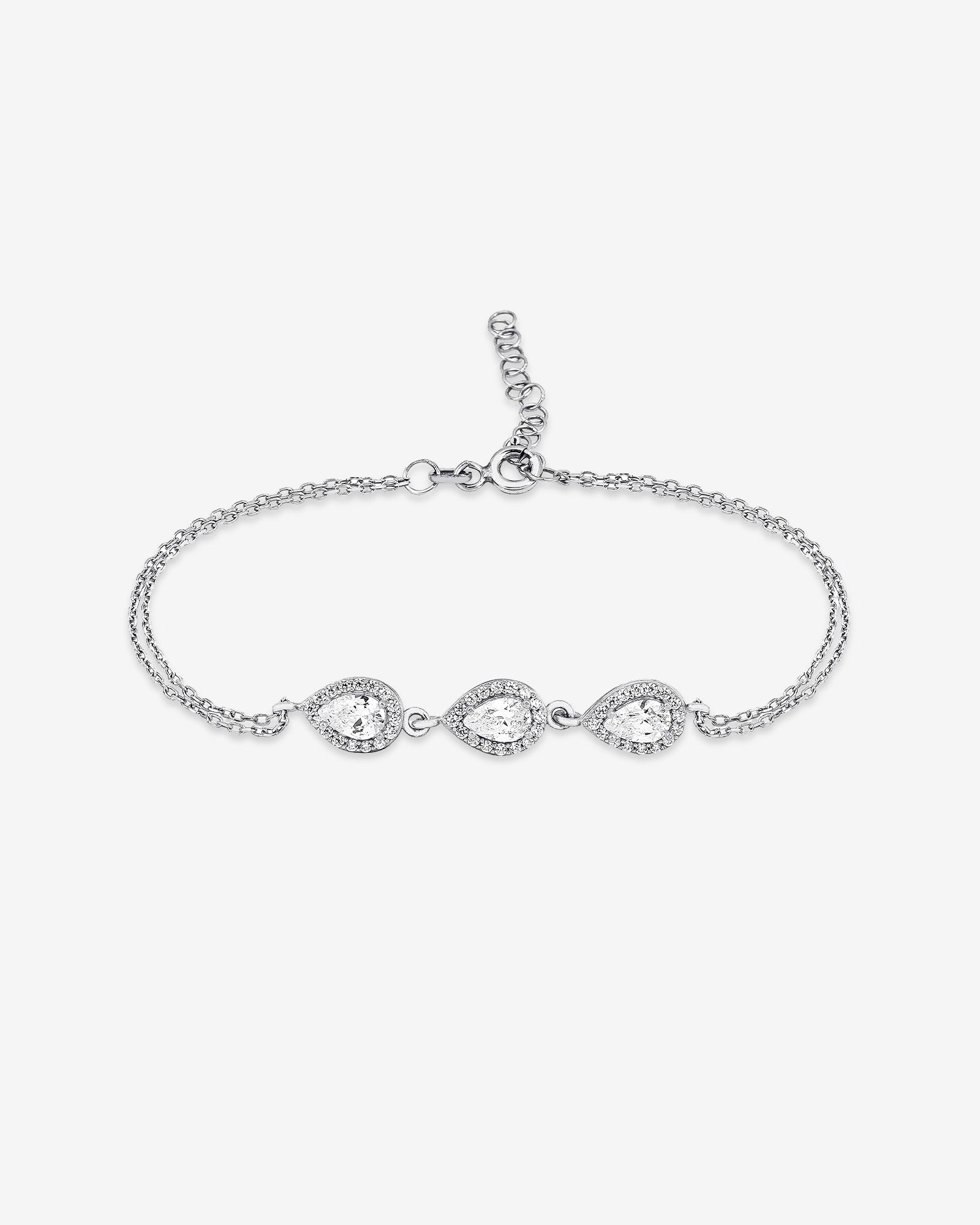 Elegant Teardrop Bracelet - Sapphire , Emerald And Crystal Gemstone Bracelet - Delicate & Minimalist Teardrop Bracelet - Womens Jewelry