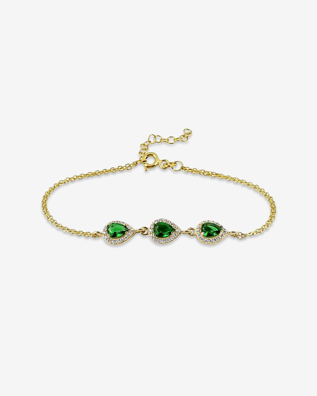 Elegant Teardrop Bracelet - Sapphire , Emerald And Crystal Gemstone Bracelet - Delicate & Minimalist Teardrop Bracelet - Womens Jewelry