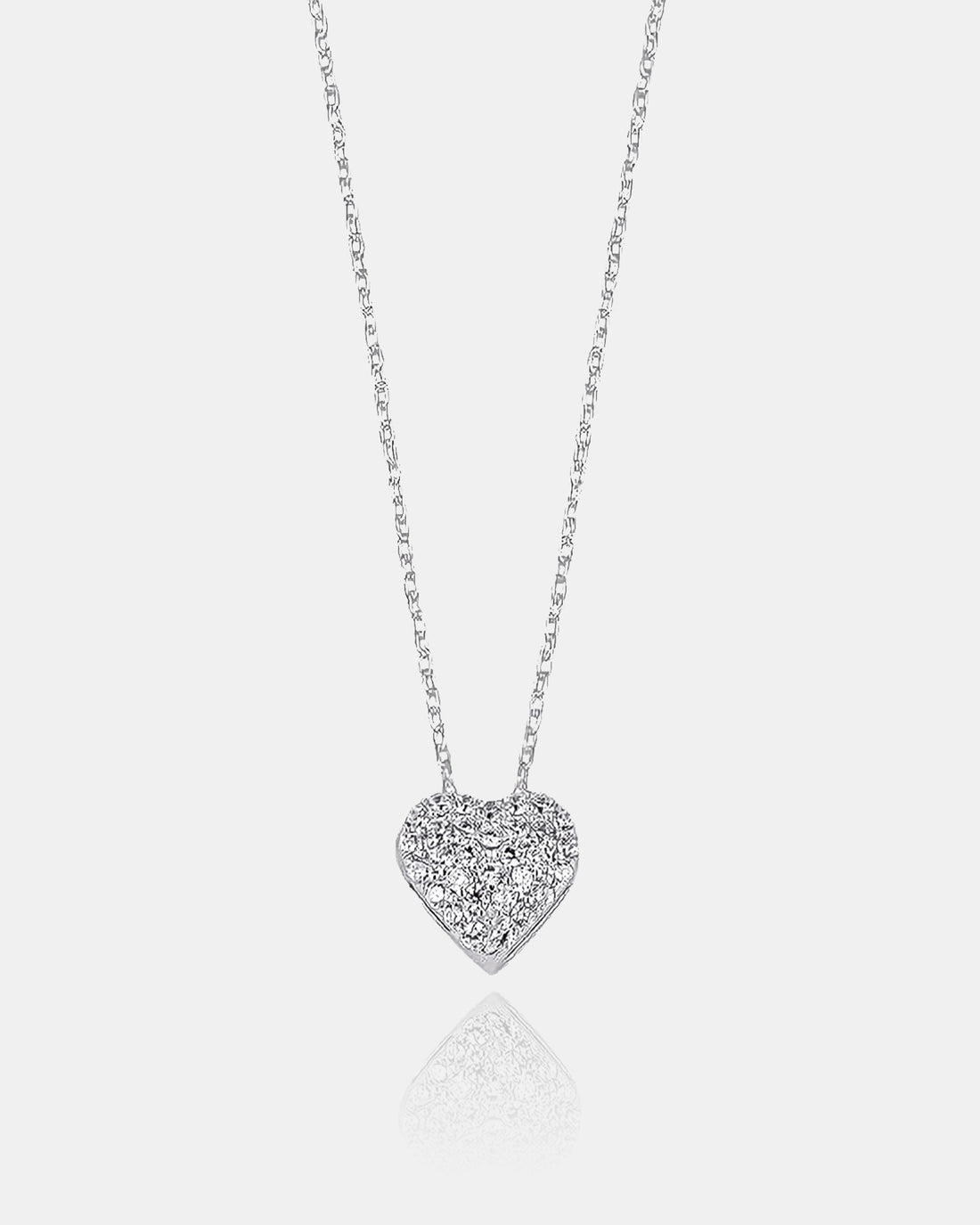 Dainty Zirconia Heart Necklace , Shimmering Zirconia Stones Heart Pendant , Minimalist Jewelry , Jewelry For Women ,