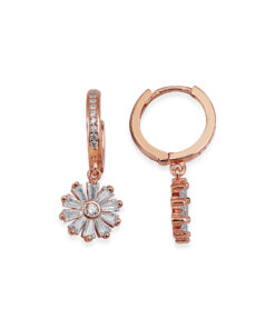 Daisy Dangle Cz Earrings