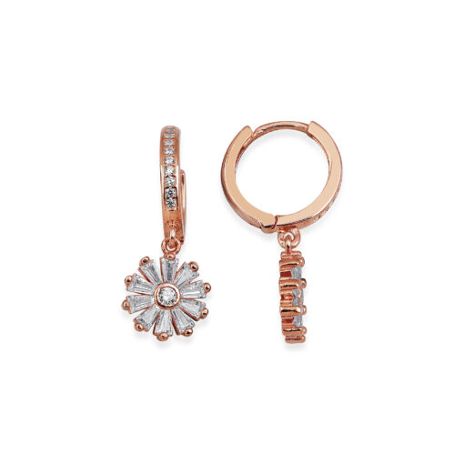 Daisy Dangle Cz Earrings
