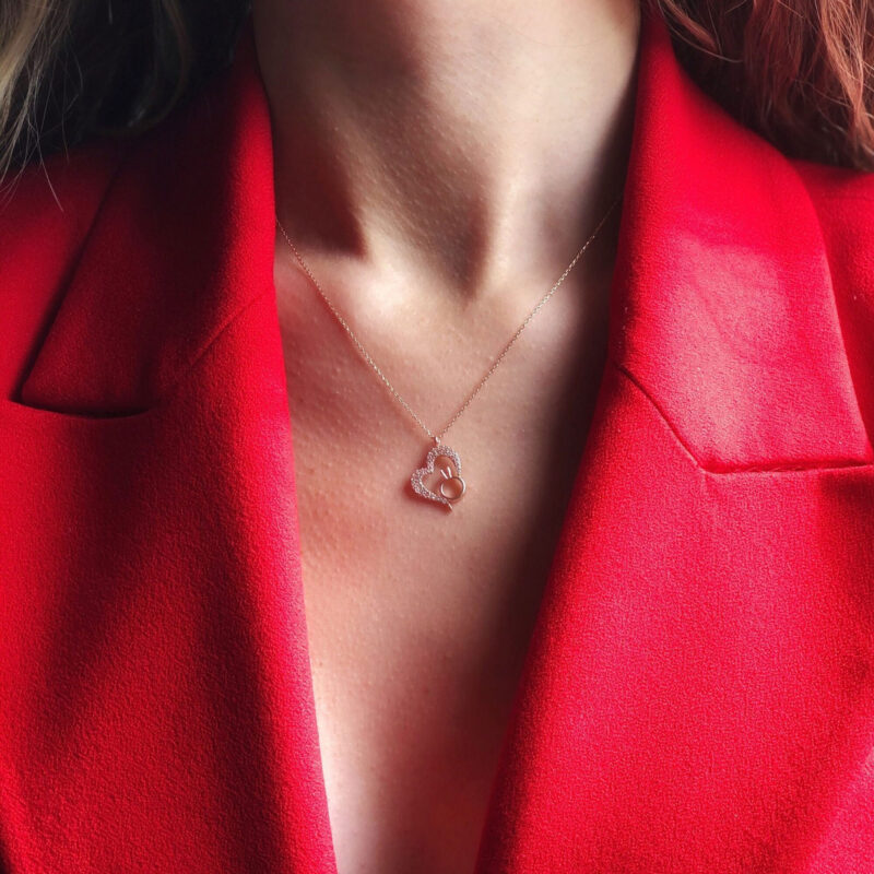 Engraved Heart Pendant Necklace - Image 2