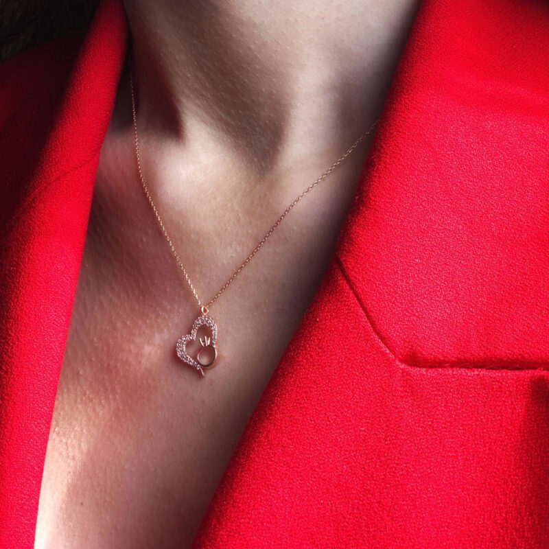 Engraved Heart Pendant Necklace - Image 3