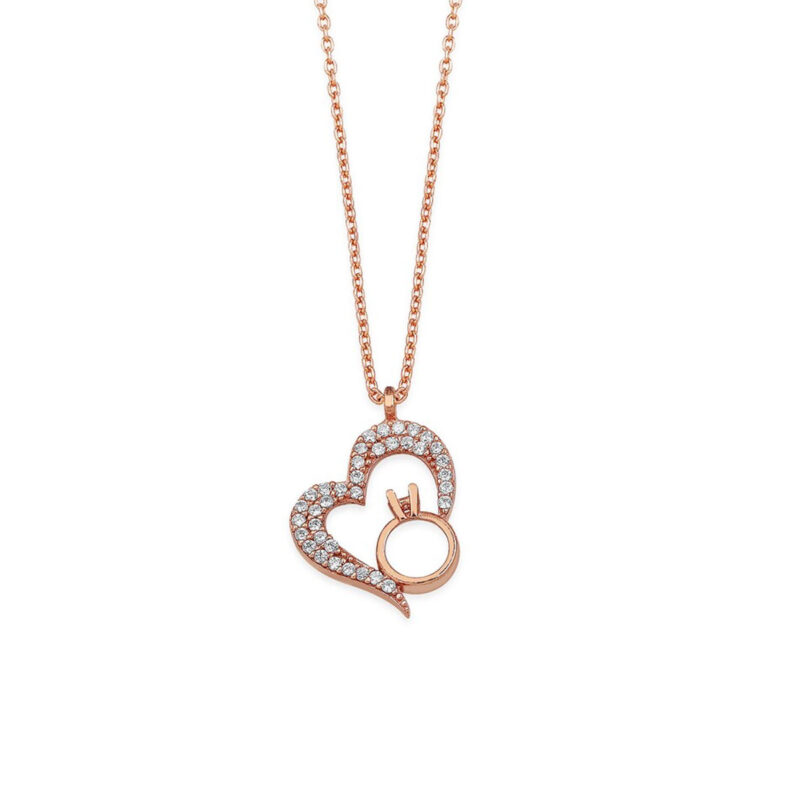 Engraved Heart Pendant Necklace